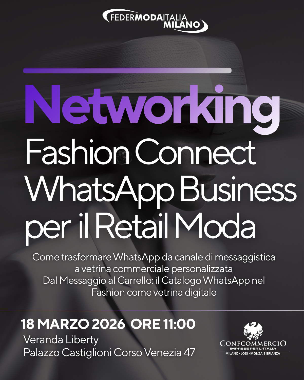 Evento su WhatsApp Business per negozi di moda a Milano. Catalogo prodotti, strategie di vendita e aspetti legali. Partecipazione gratuita.